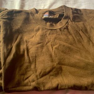 all brown tee, XL, Hanes